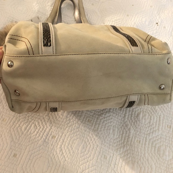 COACH Limited Edition Suede tote bag with Fox fur trim - Picture 4 of 8